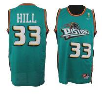 Detroit Pistons -33 Hill Green Throwback Stitched NBA Jersey Detroit Pistons -33 Hill Green Throwback Stitched NBA Jersey