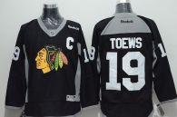 Chicago Blackhawks -19 Jonathan Toews Black Practice Stitched NHL Jersey