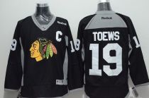 Chicago Blackhawks -19 Jonathan Toews Black Practice Stitched NHL Jersey