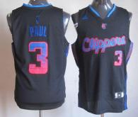 Los Angeles Clippers -3 Chris Paul Black Vibe Stitched NBA Jersey