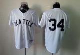 Seattle Mariners #34 Felix Hernandez White 1909 Turn Back The Clock Stitched MLB Jersey