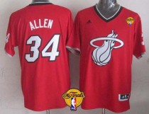 Miami Heat -34 Ray Allen Red 2013 Christmas Day Swingman Finals Patch Stitched NBA Jersey Miami Heat -34 Ray Allen Red 2013 Christmas Day Swingman Finals Patch Stitched NBA Jersey