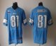 Nike Lions -81 Calvin Johnson Blue Team Color With C Patch Stitched NFL Elite Jersey