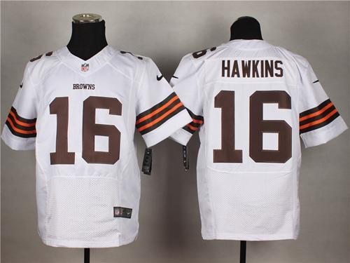Nike Cleveland Browns -16 Andrew Hawkins White Men's Stitched NFL Elite Jersey