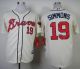 Atlanta Braves #19 Andrelton Simmons Cream Alternate Cool Base Stitched MLB Jersey