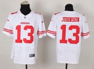 Nike San Francisco 49ers #13 Steve Johnson White Men‘s Stitched NFL Elite Jersey