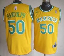 Memphis Grizzlies -50 Zach Randolph Yellow ABA Hardwood Classic Stitched NBA Jersey Memphis Grizzlies -50 Zach Randolph Yellow ABA Hardwood Classic Stitched NBA Jersey