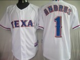 Texas Rangers #1 Elvis Andrus White Stitched MLB Jersey