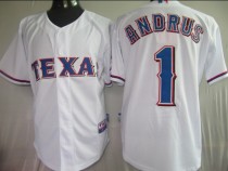 Texas Rangers #1 Elvis Andrus White Stitched MLB Jersey Texas Rangers #1 Elvis Andrus White Stitched MLB Jersey
