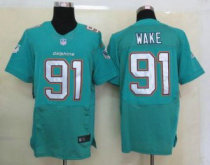 Nike Dolphins -91 Cameron Wake Aqua Green Team Color Stitched NFL Elite Jersey Nike Dolphins -91 Cameron Wake Aqua Green Team Color Stitched NFL Elite Jersey