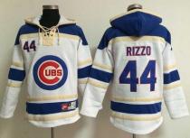 Chicago Cubs -44 Anthony Rizzo White Sawyer Hooded Sweatshirt MLB Hoodie Chicago Cubs -44 Anthony Rizzo White Sawyer Hooded Sweatshirt MLB Hoodie