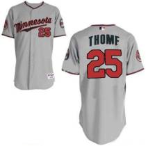Minnesota Twins -25 Jim Thome Grey Cool Base Stitched MLB Jersey Minnesota Twins -25 Jim Thome Grey Cool Base Stitched MLB Jersey
