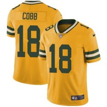 Nike Packers -18 Randall Cobb Yellow Stitched NFL Limited Rush Jersey Nike Packers -18 Randall Cobb Yellow Stitched NFL Limited Rush Jersey