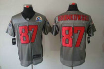 Nike Patriots -87 Rob Gronkowski Grey Shadow With Hall of Fame 50th Patch Stitched NFL Elite Jersey Nike Patriots -87 Rob Gronkowski Grey Shadow With Hall of Fame 50th Patch Stitched NFL Elite Jersey