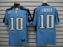 Nike Titans -10 Jake Locker Light Blue Team Color With C Patch Stitched NFL Elite Jersey Nike Titans -10 Jake Locker Light Blue Team Color With C Patch Stitched NFL Elite Jersey
