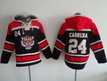Detroit Tigers #24 Miguel Cabrera Black Sawyer Hooded Sweatshirt MLB Hoodie Detroit Tigers #24 Miguel Cabrera Black Sawyer Hooded Sweatshirt MLB Hoodie