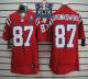 Nike New England Patriots -87 Rob Gronkowski Red Alternate Super Bowl XLIX Champions Patch Mens Stit