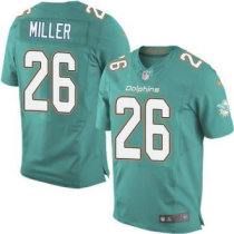 Nike Miami Dolphins -26 Lamar Miller Aqua Green Team Color NFL New Elite Jersey Nike Miami Dolphins -26 Lamar Miller Aqua Green Team Color NFL New Elite Jersey