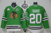 Chicago Blackhawks -20 Brandon Saad Green 2015 Stanley Cup Stitched NHL Jersey