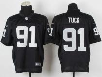 Nike Oakland Raiders #91 Justin Tuck Black Team Color Men's Stitched NFL Elite Jersey Nike Oakland Raiders #91 Justin Tuck Black Team Color Men's Stitched NFL Elite Jersey