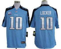 Nike Titans -10 Jake Locker Light Blue Team Color With C Patch Stitched NFL Game Jersey Nike Titans -10 Jake Locker Light Blue Team Color With C Patch Stitched NFL Game Jersey