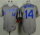 Kansas City Royals -14 Omar Infante Grey Cool Base Stitched MLB Jersey