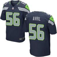 Nike Seattle Seahawks #56 Cliff Avril Steel Blue Team Color Men‘s Stitched NFL Elite Jersey