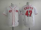 Cincinnati Reds -47 Johnny Cueto White Cool Base Stitched MLB Jersey