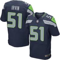 Nike Seattle Seahawks #51 Bruce Irvin Steel Blue Team Color Men's Stitched NFL Elite Jersey