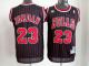 Chicago Bulls -23 Michael Jordan Black With Red Strip Throwback Stitched NBA Jersey
