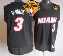 Miami Heat -3 Dwyane Wade Black D WADE Fashion Finals Patch Stitched NBA Jersey Miami Heat -3 Dwyane Wade Black D WADE Fashion Finals Patch Stitched NBA Jersey