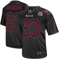 NikeTampa Bay Buccaneers #83 Vincent Jackson Lights Out Black With Hall of Fame 50th Patch Men‘s Sti