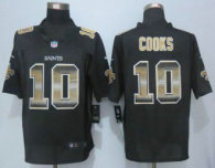 2015 New Nike New Orleans Saints -10 Brandin Cooks Black Strobe Limited Jersey