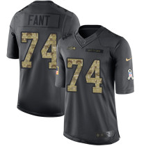 Seattle Seahawks -74 George Fant Nike Anthracite 2016 Salute to Service Jersey Seattle Seahawks -74 George Fant Nike Anthracite 2016 Salute to Service Jersey