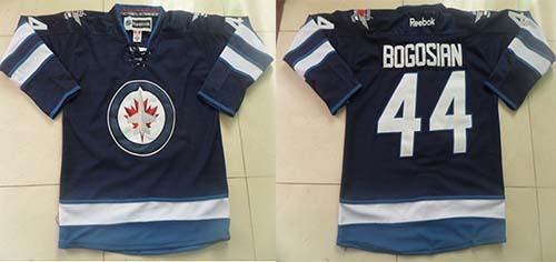 Winnipeg Jets -44 Zach Bogosian Dark Blue Stitched NHL Jersey