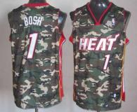 Miami Heat -1 Chris Bosh Camo Stealth Collection Stitched NBA Jersey