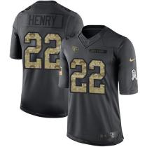 Tennessee Titans -22 Derrick Henry Nike Anthracite 2016 Salute to Service Jersey Tennessee Titans -22 Derrick Henry Nike Anthracite 2016 Salute to Service Jersey
