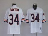 Mitchell and Ness Bears -34 Walter Payton White Stitched Throwback NFL Jersey