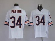 Mitchell and Ness Bears -34 Walter Payton White Stitched Throwback NFL Jersey