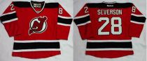 New Jersey Devils -28 Damon Severson Red Home Stitched NHL Jersey