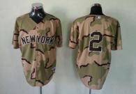 New York Yankees -2 Derek Jeter Camo Commemorative Military Day Cool Base Stitched MLB Jersey