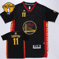 Golden State Warriors -11 Klay Thompson Black Slate Chinese New Year The Finals Patch Stitched NBA J