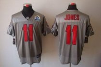Nike Falcons 11 Julio Jones Grey Shadow With Hall of Fame 50th Patch Stitched NFL Elite Jersey Nike Falcons 11 Julio Jones Grey Shadow With Hall of Fame 50th Patch Stitched NFL Elite Jersey