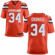 Nike Browns -34 Isaiah Crowell Orange Alternate Stitched NFL Elite Jersey Nike Browns -34 Isaiah Crowell Orange Alternate Stitched NFL Elite Jersey