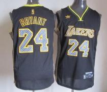 Los Angeles Lakers -24 Kobe Bryant Black Electricity Fashion Stitched NBA Jersey Los Angeles Lakers -24 Kobe Bryant Black Electricity Fashion Stitched NBA Jersey