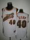 Oklahoma City Thunder -40 Shawn Kemp White SuperSonics Throwback Stitched NBA Jersey