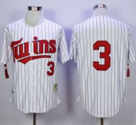 Mitchell And Ness 1991 Minnesota Twins -3 Harmon Killebrew White Blue Strip  Throwback Stitched MLB