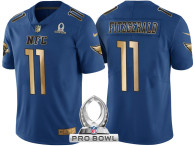 ARIZONA CARDINALS -11 LARRY FITZGERALD NFC 2017 PRO BOWL BLUE GOLD LIMITED JERSEY