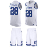 Cowboys -28 Darren Woodson White Stitched NFL Limited Tank Top Suit Jersey