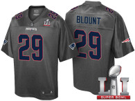 NEW ENGLAND PATRIOTS -29 LEGARRETTE BLOUNT GRAY SUPER BOWL LI STRONGHOLD FASHION JERSEY